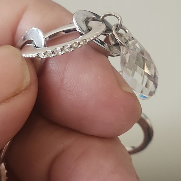 Swarovski Silver Pavé and Crystal Toggle Bracelet - Picture 3 of 8